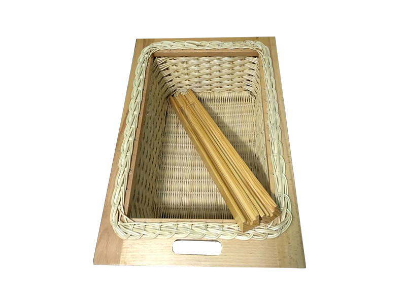 450 mm Frame Polish Wicker Basket