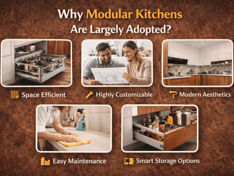 Why the modular kitchens are largely adopted?