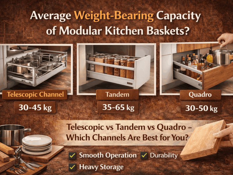 Average weight bearing capacity of kitchen baskets