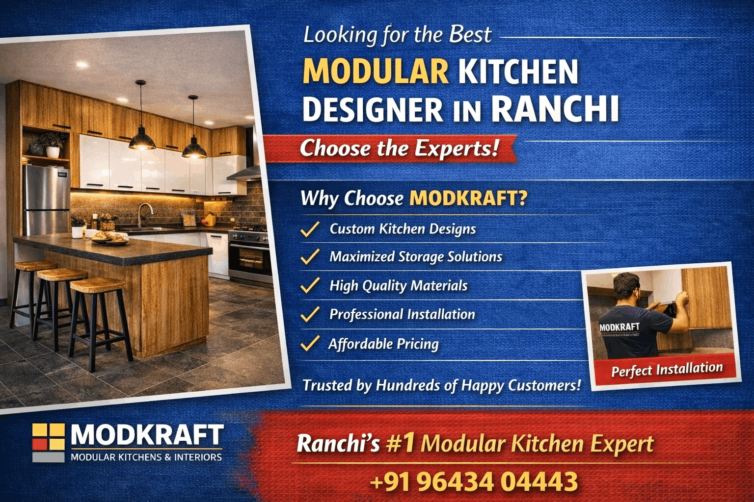 Best Modular Kitchen Designer in Ranchi – MODKRAFT
