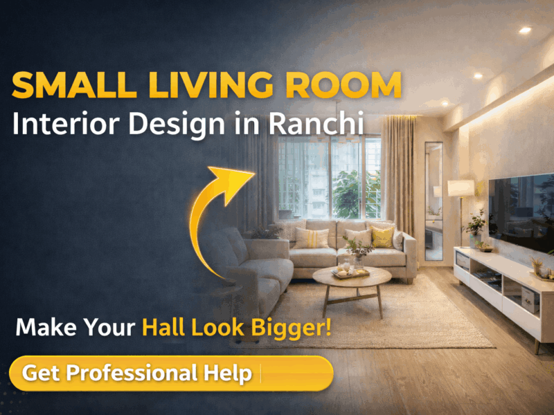 small living room interior design in Ranchi