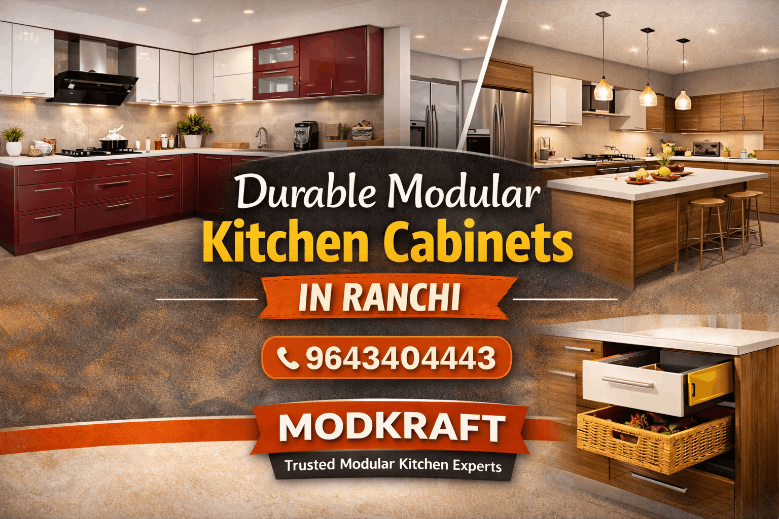 durable modular kitchen cabinets in Ranchi