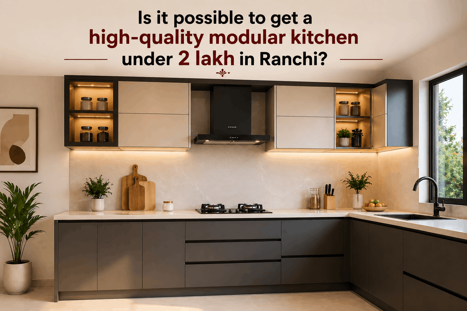 Modular Kitchen Under 2 Lakh in Ranchi | Contact MODKRFT